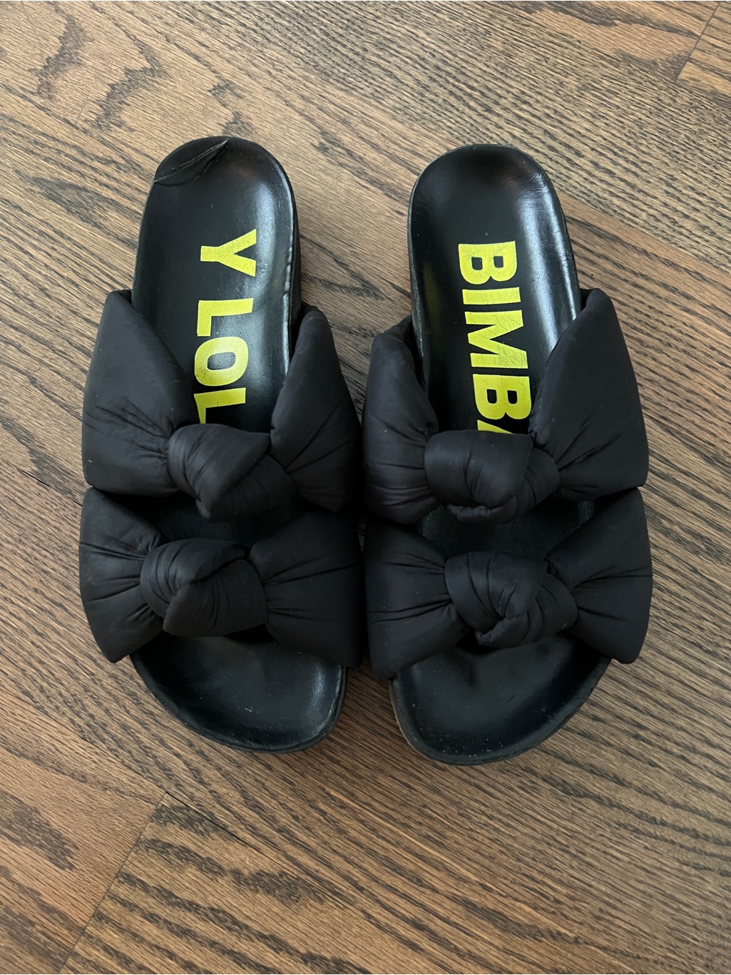 Bimba Y Lola Black Knot Slide Sandals